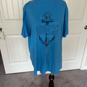 Margaritaville “Son of a Son” blue cotton tee shirt